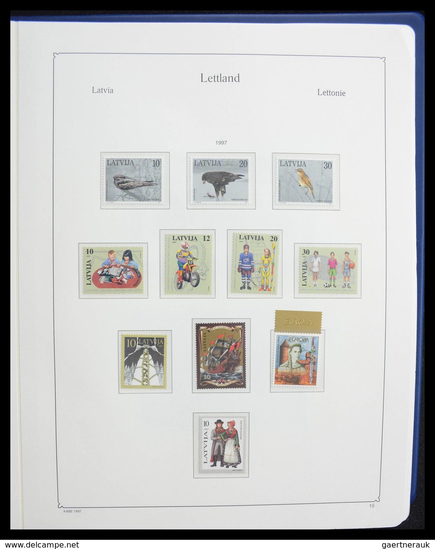 Lettland: 1918-2010: Nearly complete mint/mint never hinged quality collection including most of the