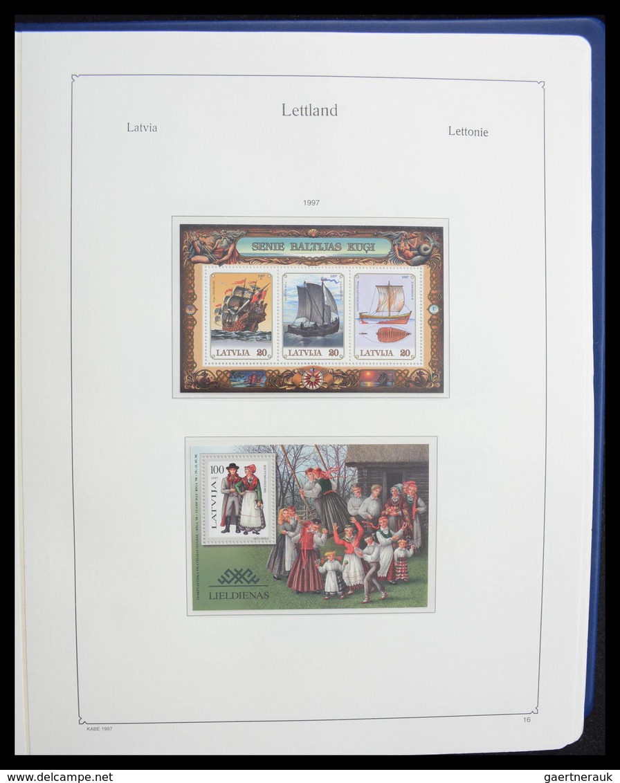 Lettland: 1918-2010: Nearly complete mint/mint never hinged quality collection including most of the