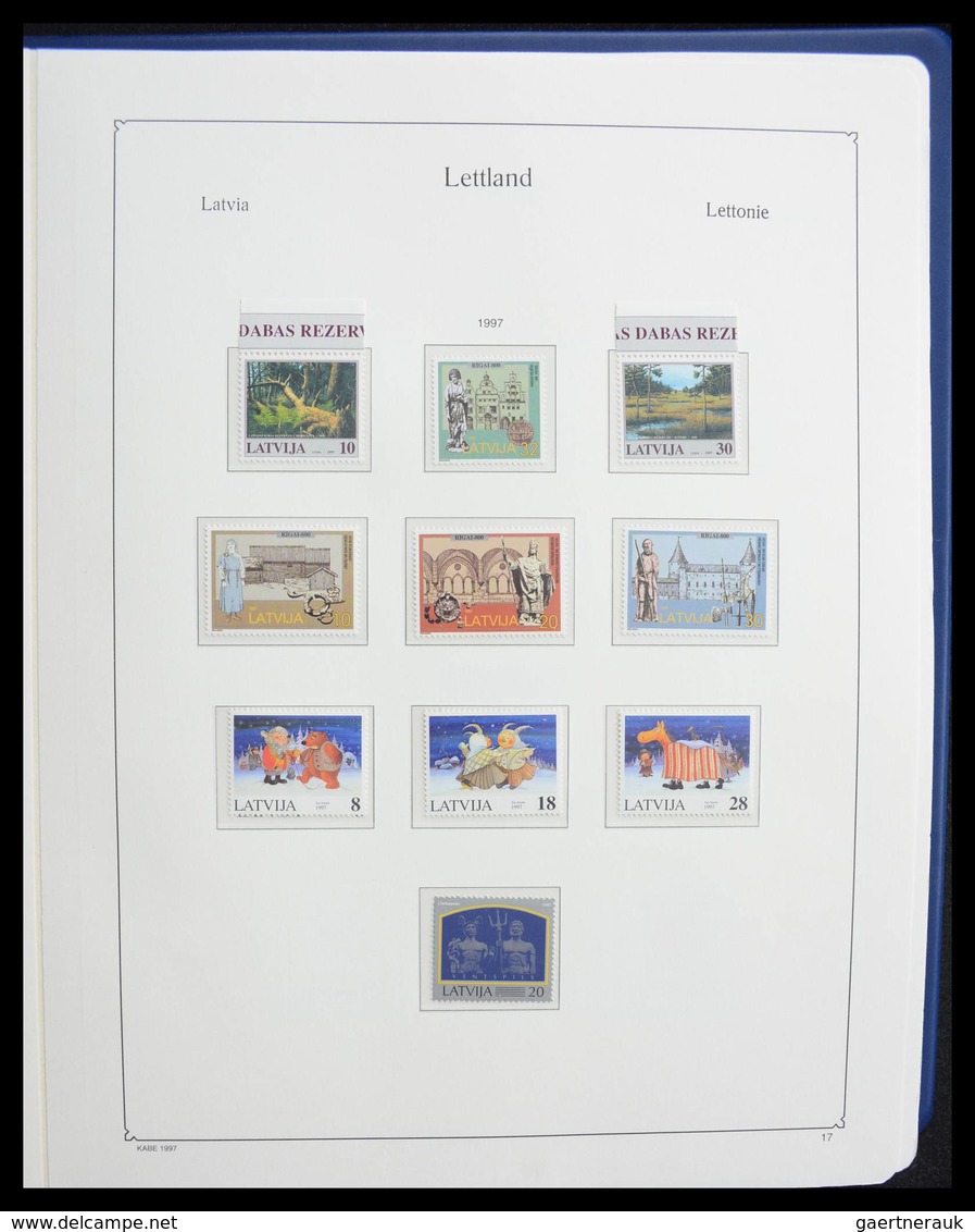 Lettland: 1918-2010: Nearly complete mint/mint never hinged quality collection including most of the