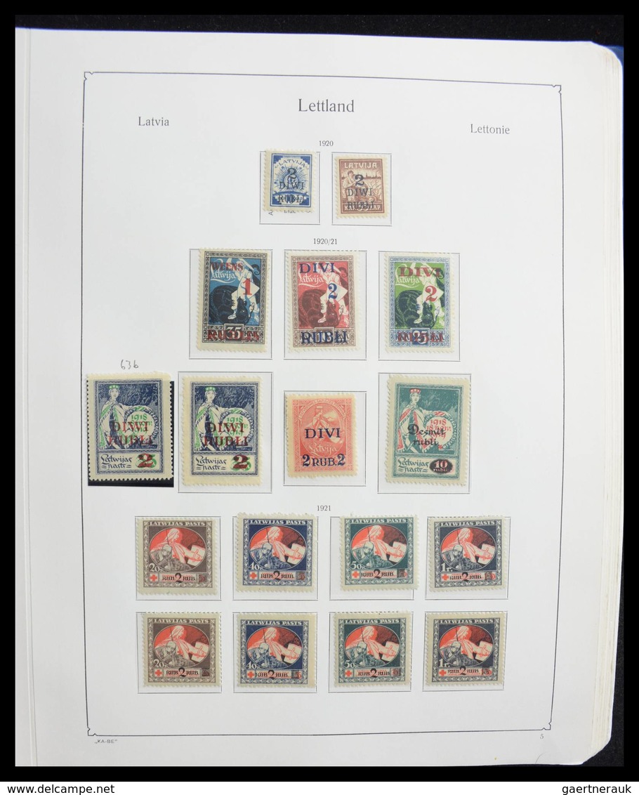 Lettland: 1918-2010: Nearly complete mint/mint never hinged quality collection including most of the