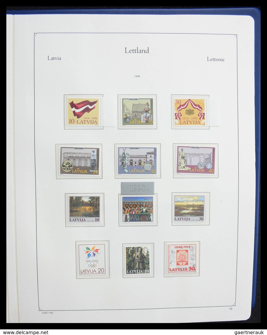 Lettland: 1918-2010: Nearly complete mint/mint never hinged quality collection including most of the