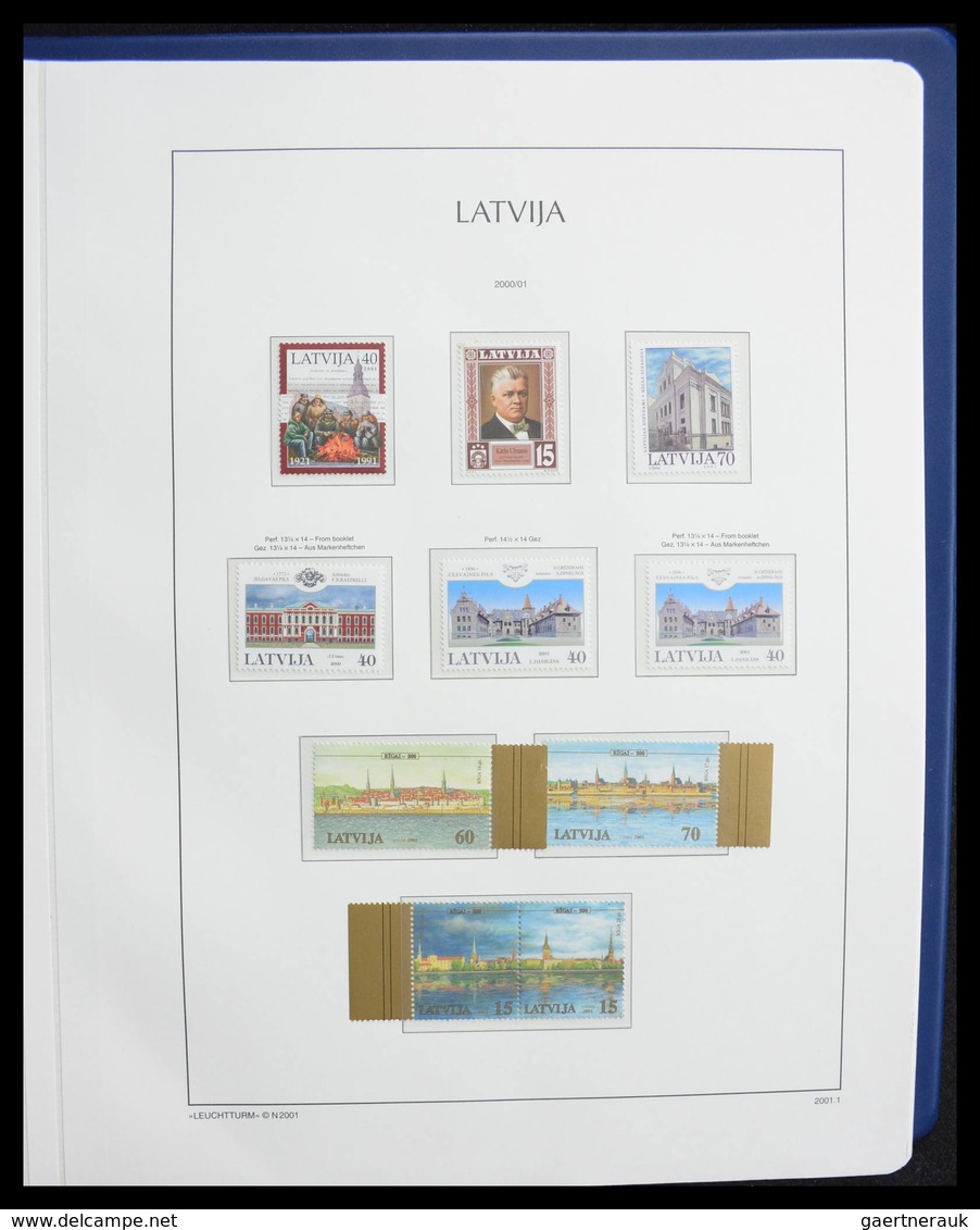 Lettland: 1918-2010: Nearly complete mint/mint never hinged quality collection including most of the