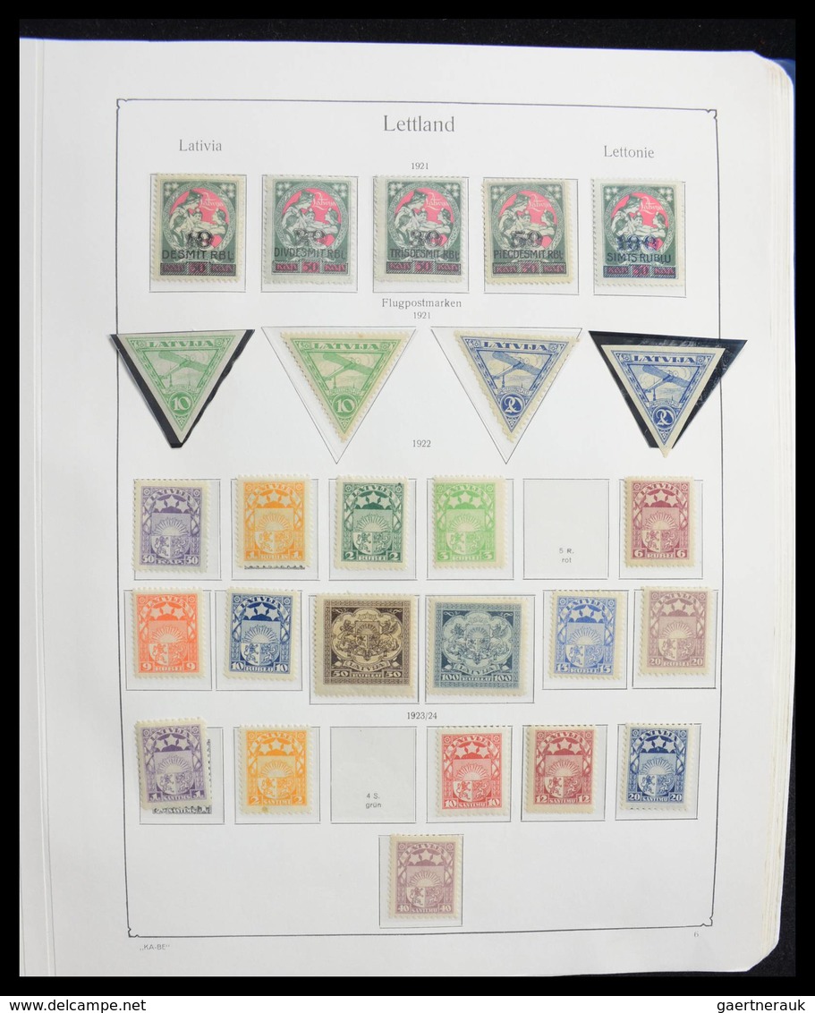 Lettland: 1918-2010: Nearly complete mint/mint never hinged quality collection including most of the