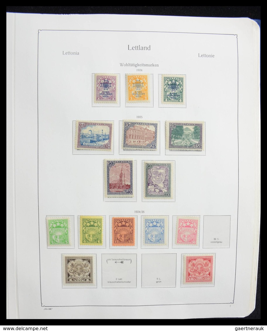 Lettland: 1918-2010: Nearly complete mint/mint never hinged quality collection including most of the