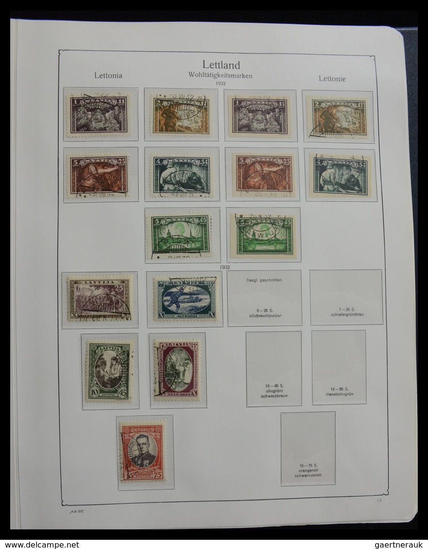 Lettland: 1918-2010: Reasonably complete used collection in mainly very good condition, includes man