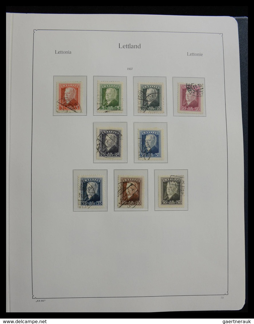 Lettland: 1918-2010: Reasonably complete used collection in mainly very good condition, includes man