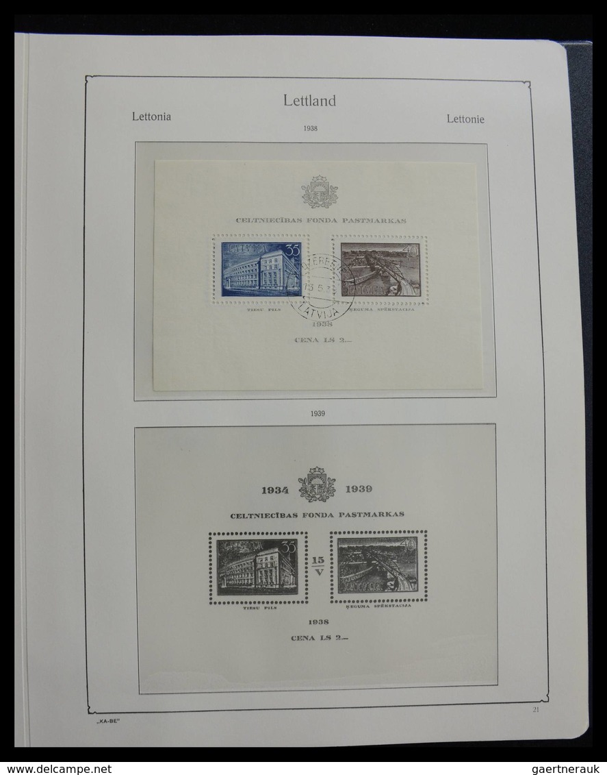 Lettland: 1918-2010: Reasonably complete used collection in mainly very good condition, includes man