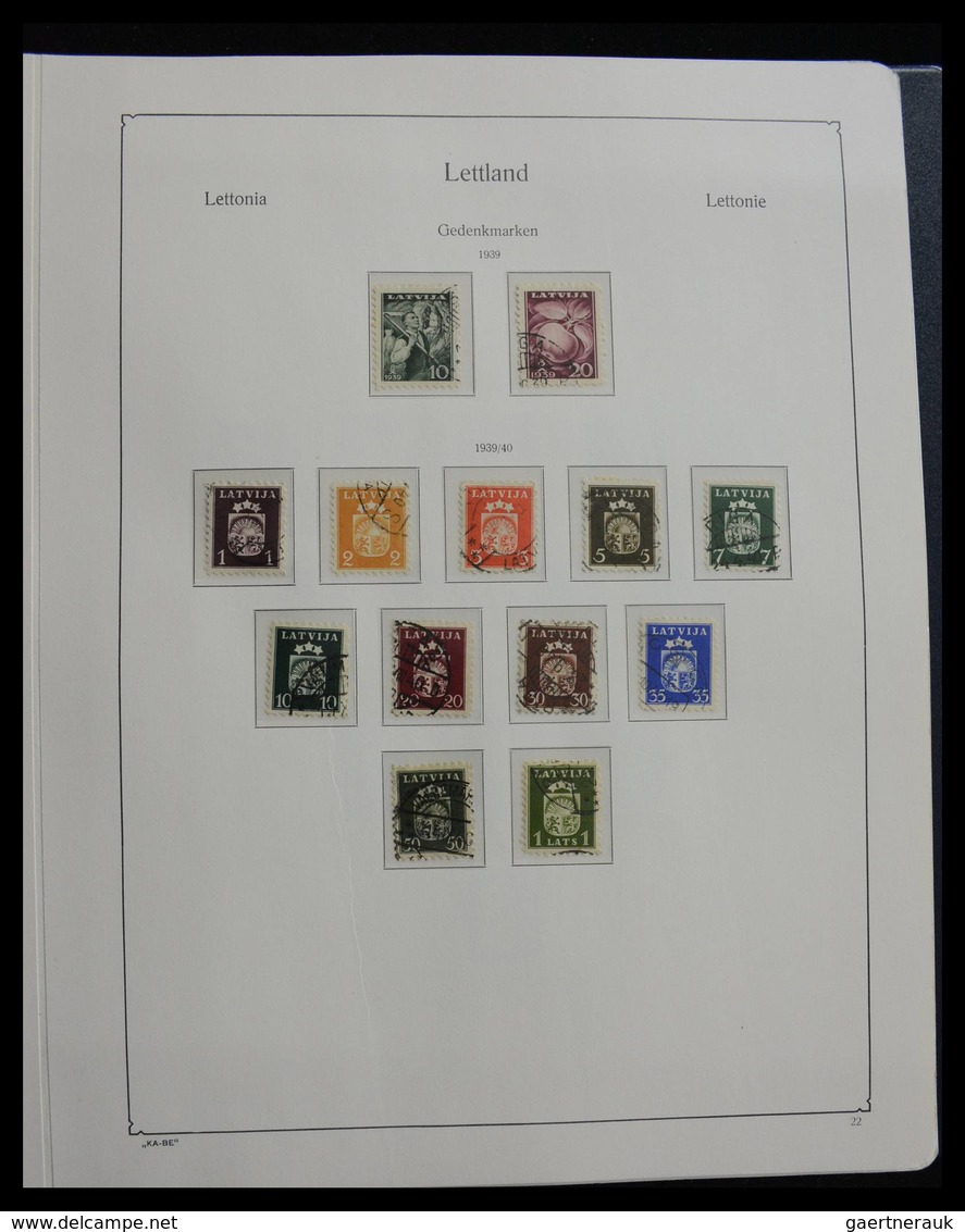 Lettland: 1918-2010: Reasonably complete used collection in mainly very good condition, includes man