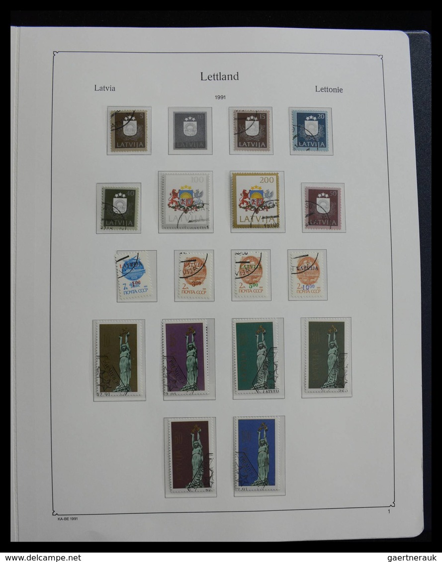 Lettland: 1918-2010: Reasonably complete used collection in mainly very good condition, includes man