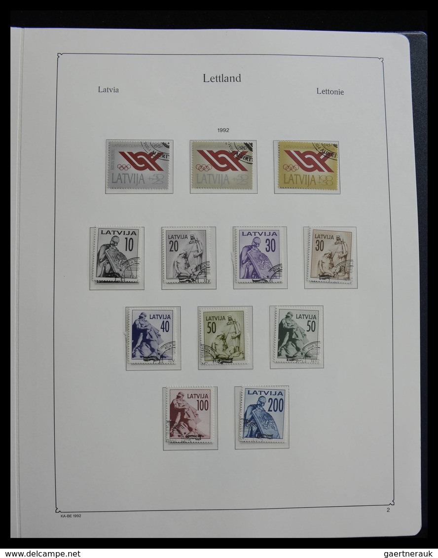 Lettland: 1918-2010: Reasonably complete used collection in mainly very good condition, includes man