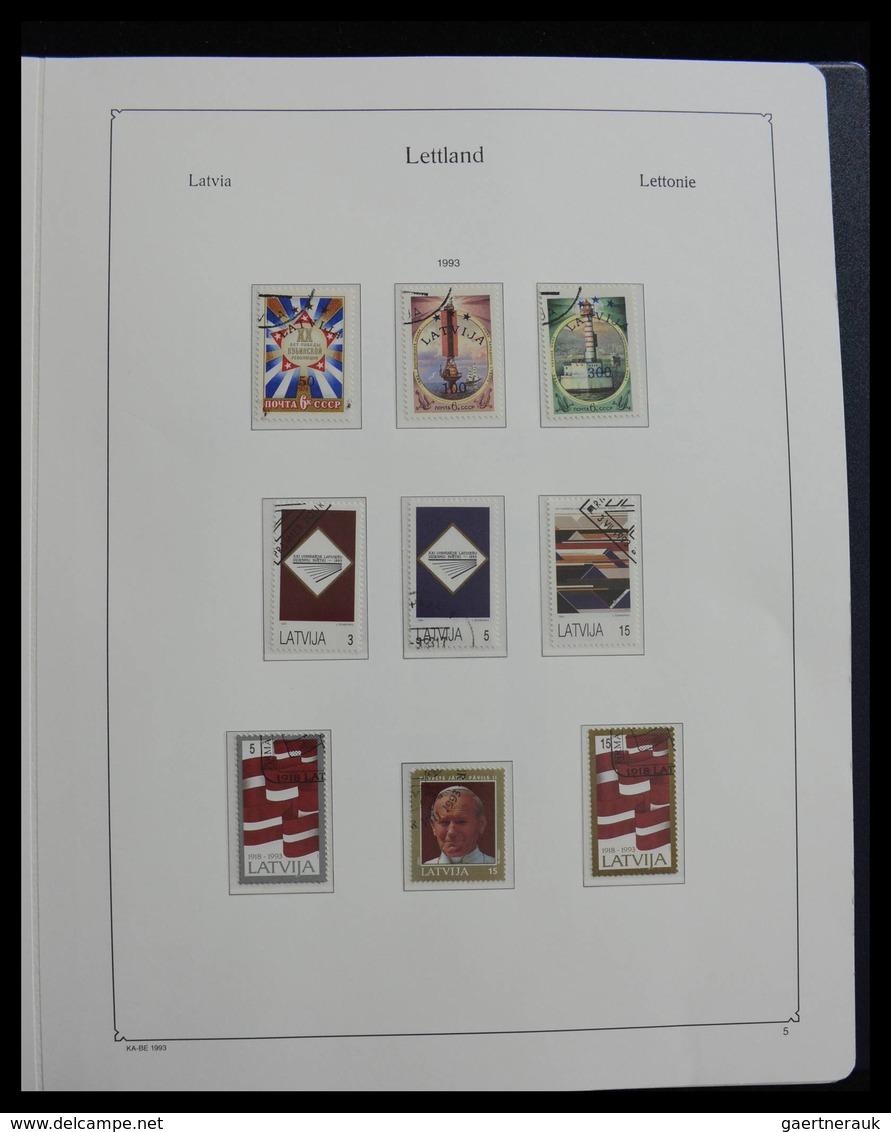 Lettland: 1918-2010: Reasonably complete used collection in mainly very good condition, includes man