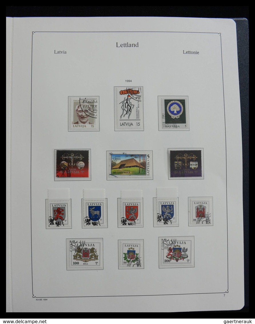 Lettland: 1918-2010: Reasonably complete used collection in mainly very good condition, includes man