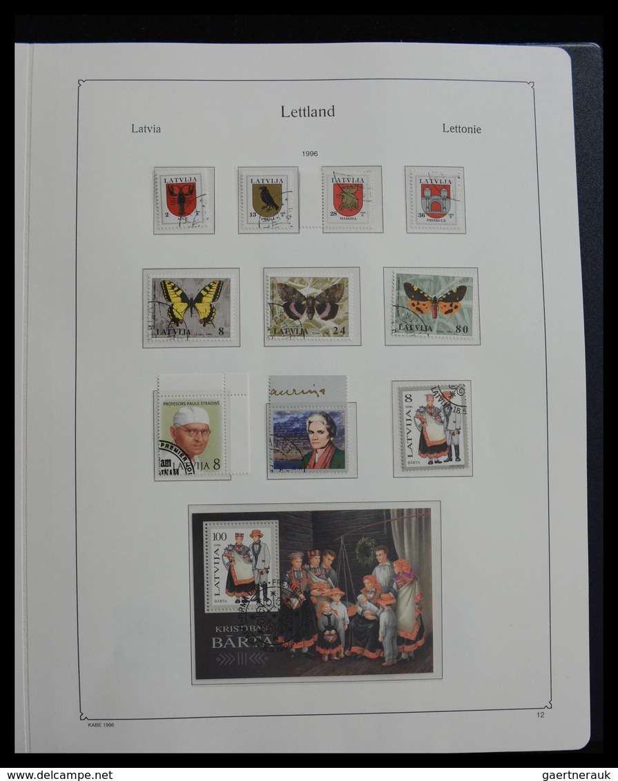 Lettland: 1918-2010: Reasonably complete used collection in mainly very good condition, includes man