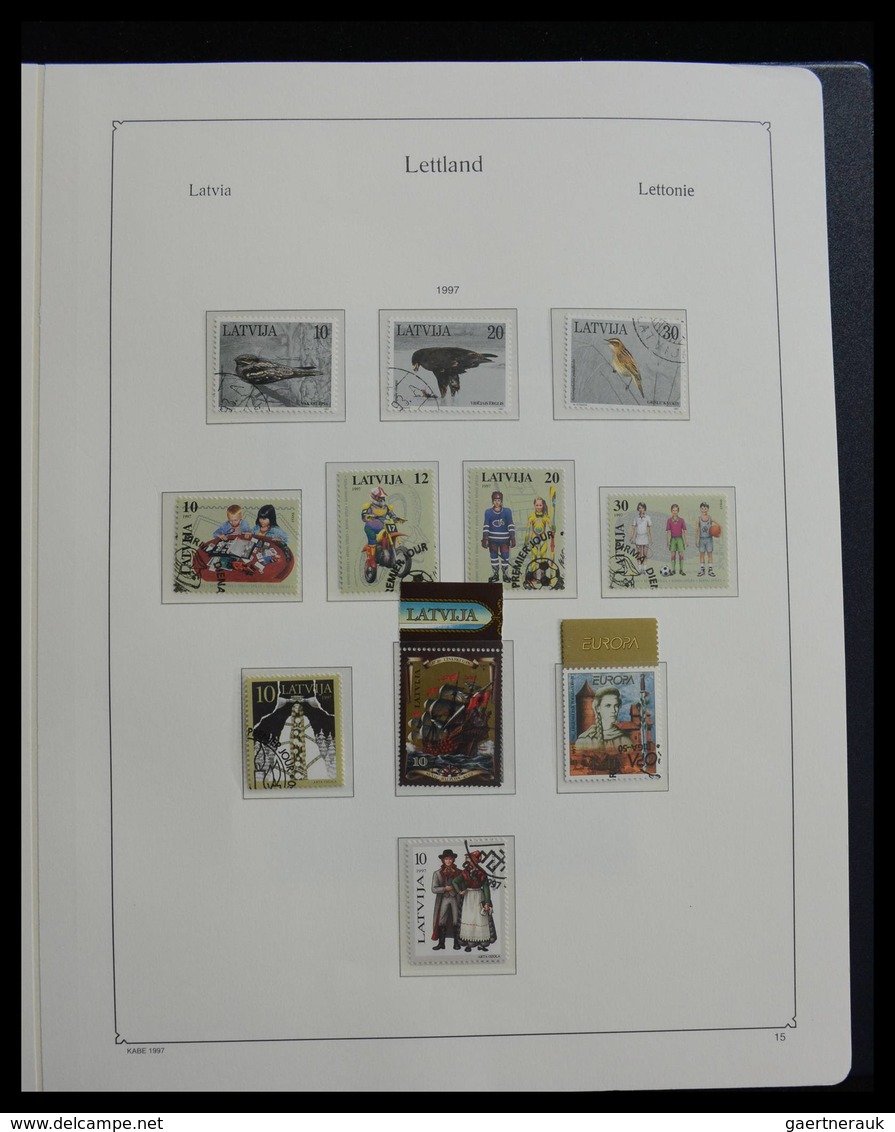 Lettland: 1918-2010: Reasonably complete used collection in mainly very good condition, includes man