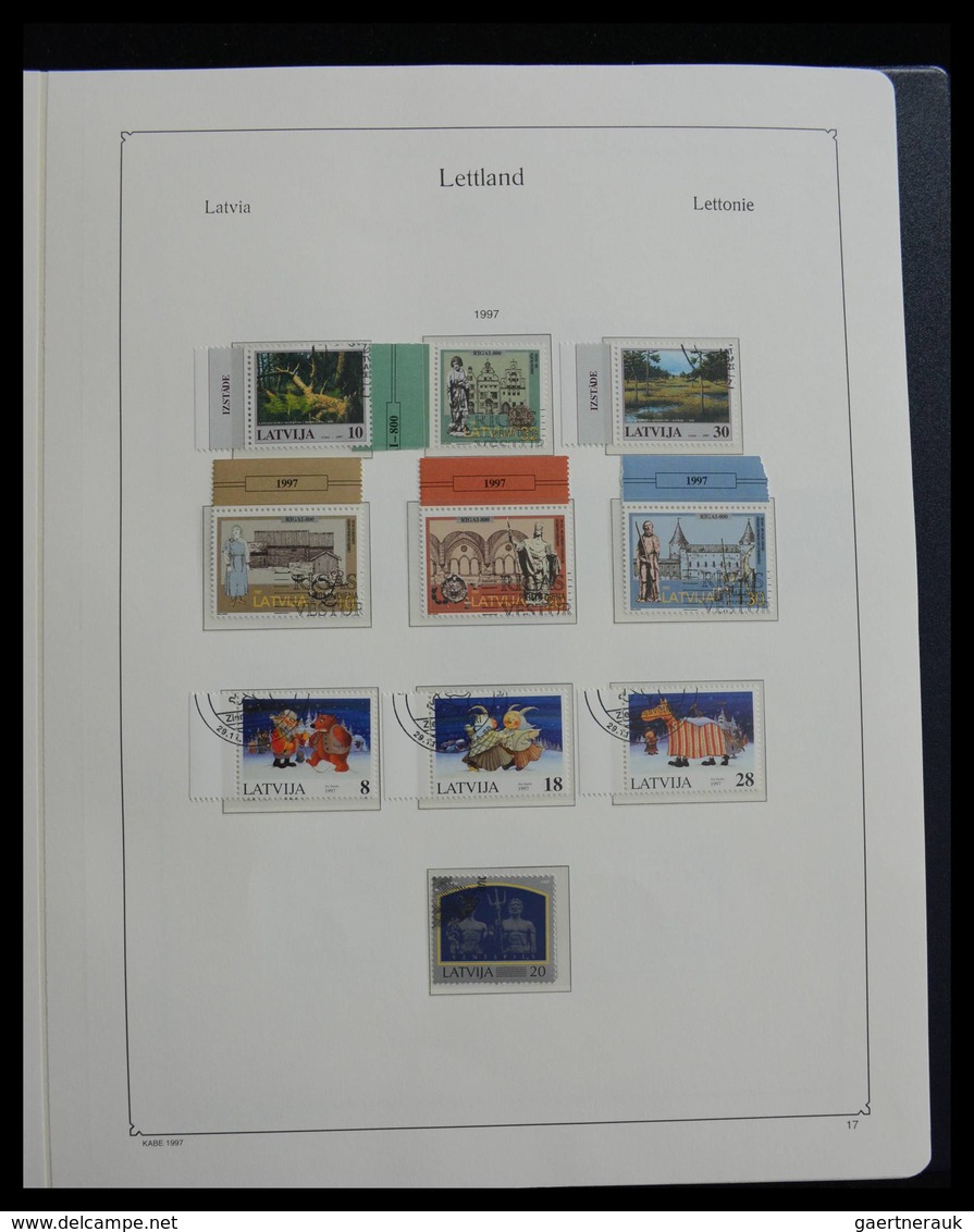Lettland: 1918-2010: Reasonably complete used collection in mainly very good condition, includes man