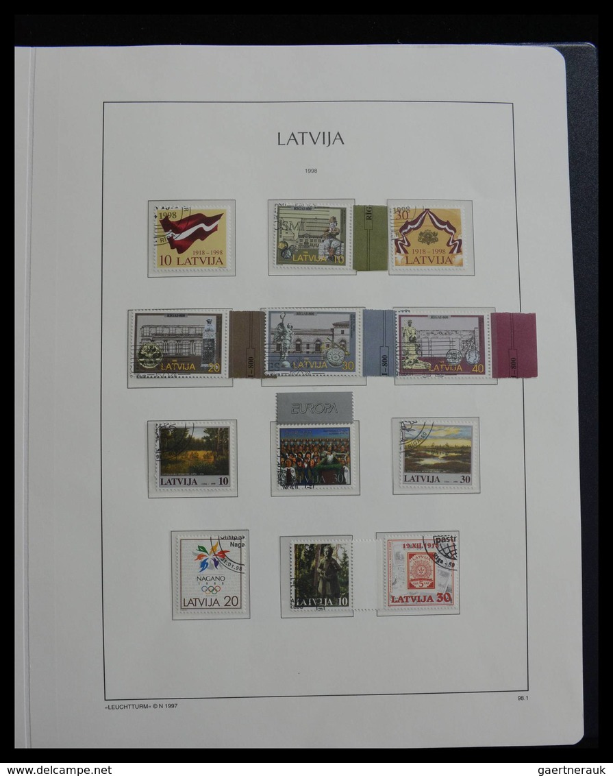 Lettland: 1918-2010: Reasonably complete used collection in mainly very good condition, includes man