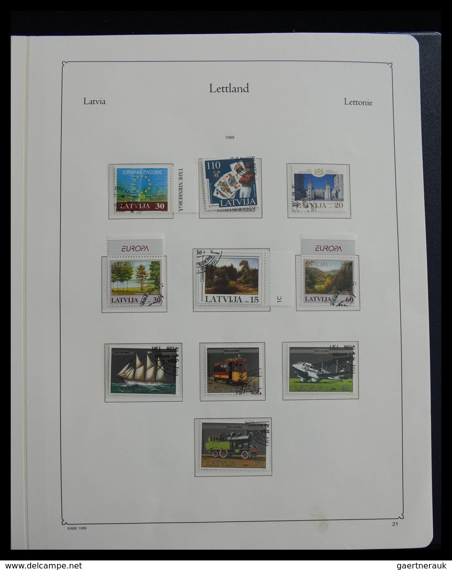 Lettland: 1918-2010: Reasonably complete used collection in mainly very good condition, includes man