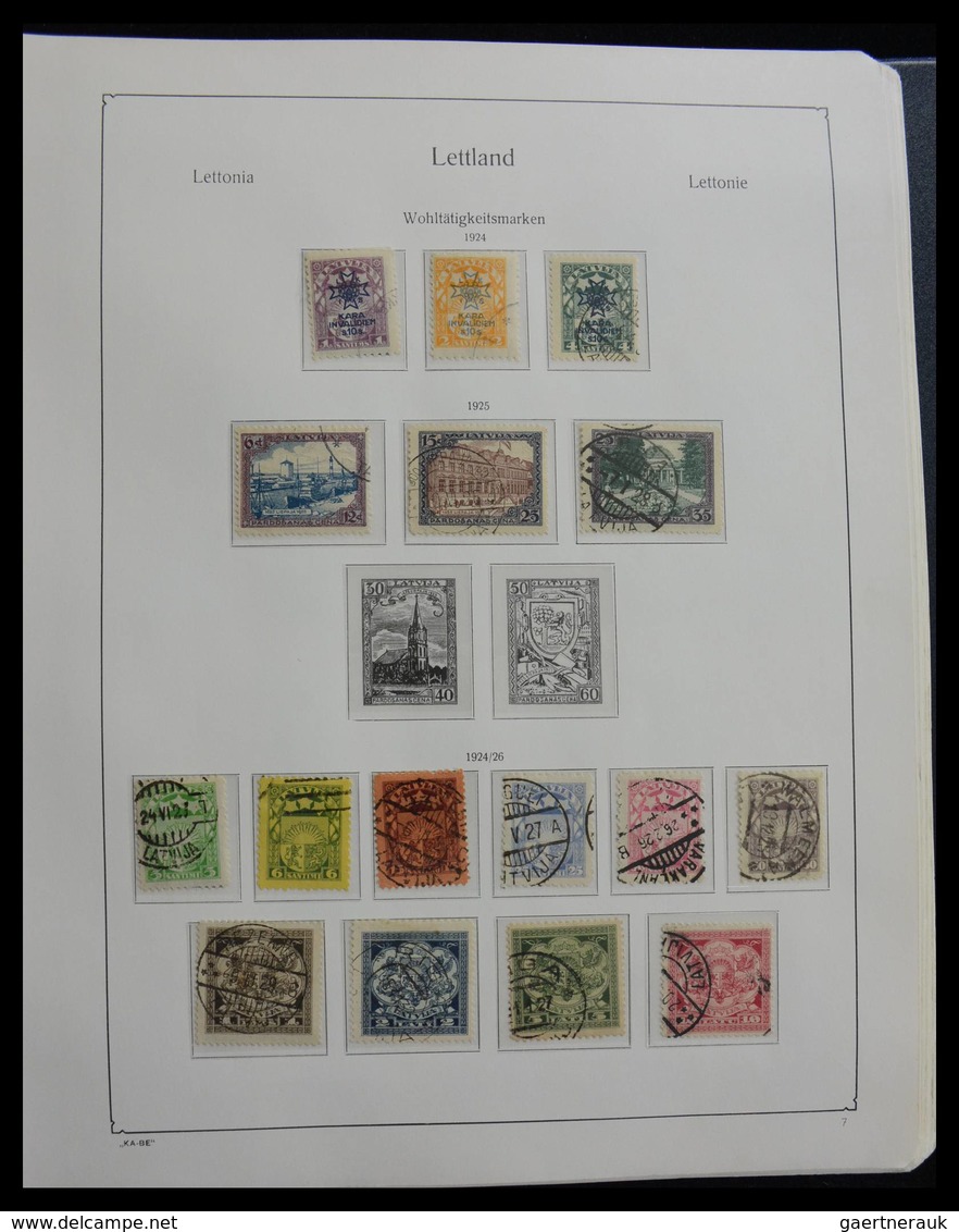 Lettland: 1918-2010: Reasonably complete used collection in mainly very good condition, includes man