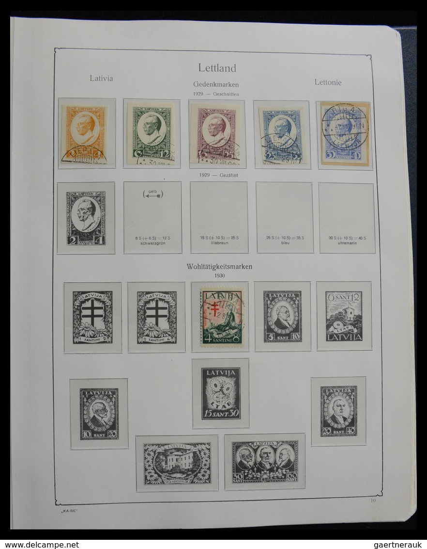 Lettland: 1918-2010: Reasonably complete used collection in mainly very good condition, includes man