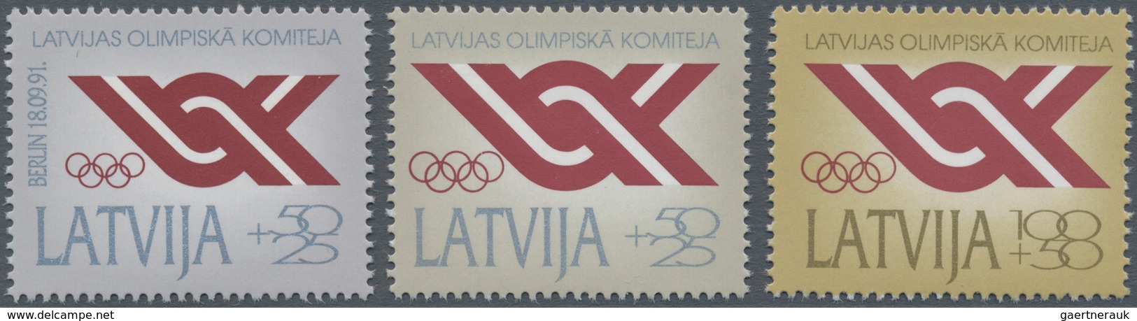 Lettland: 1992, National OLYMPIC Committee Set Of Three In A Lot With About 2.400 Sets Mostly In Blo - Lettland