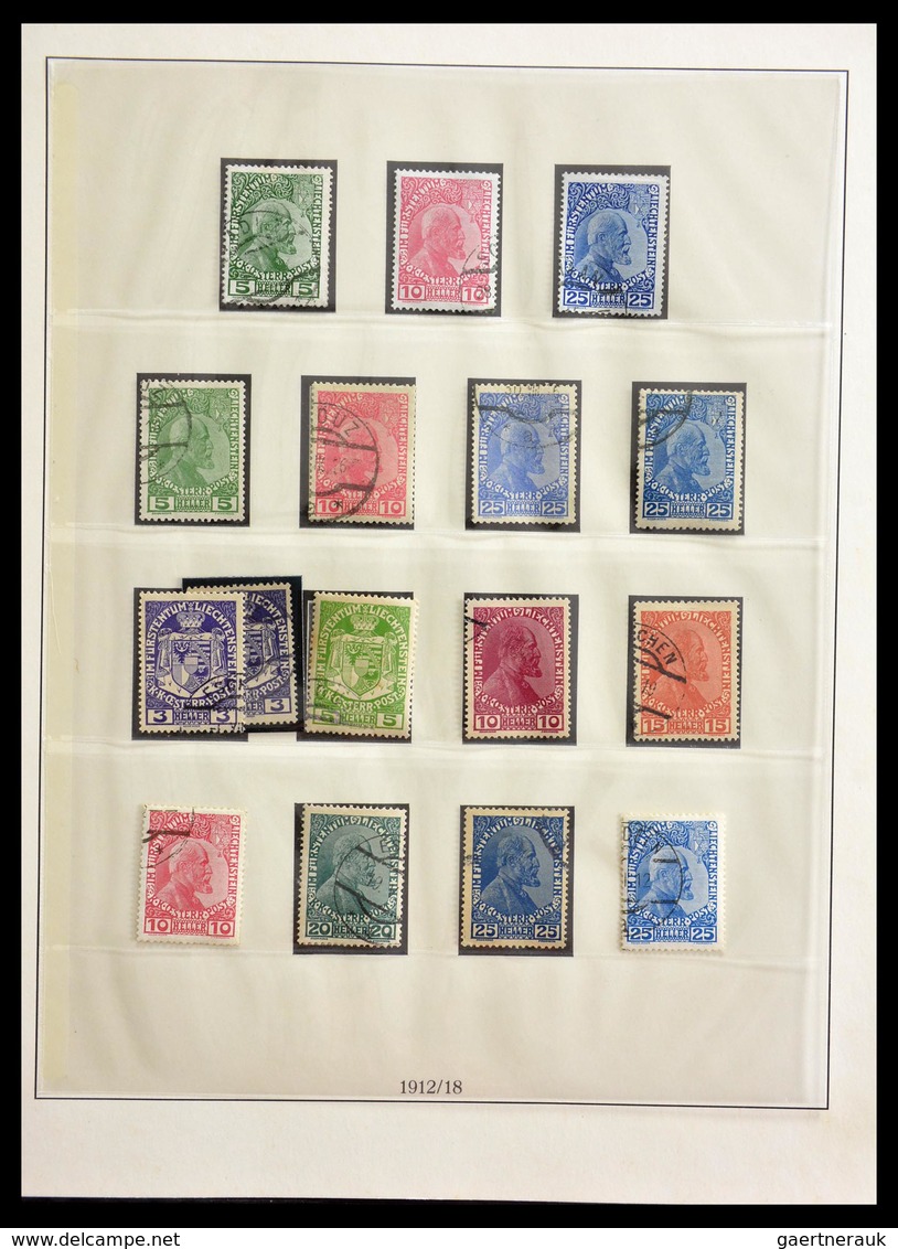 Liechtenstein: 1901-1965: Fantastic, overcomplete, cancelled collection Liechtenstein 1901-1965 in L