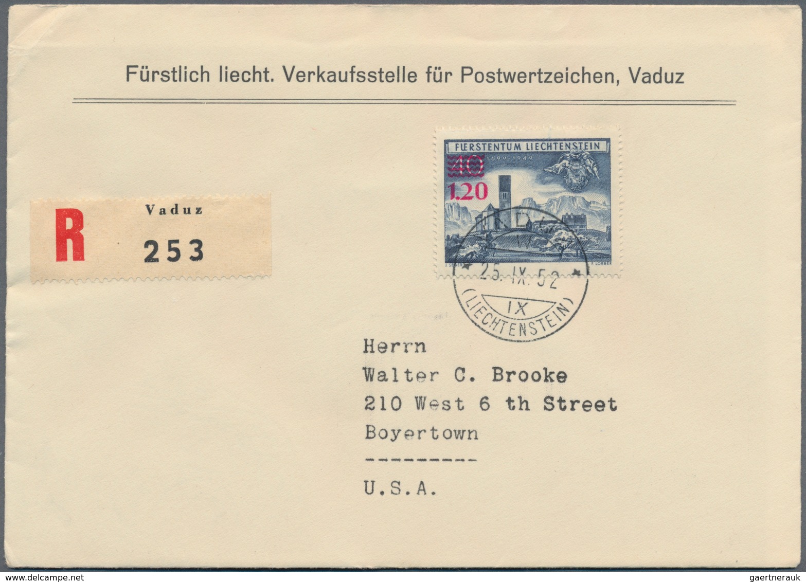 Liechtenstein: 1948/1954, Partie Von 28 (meist Verschiedenen) Besseren FDCs, Etliche Per Einschreibe - Verzamelingen