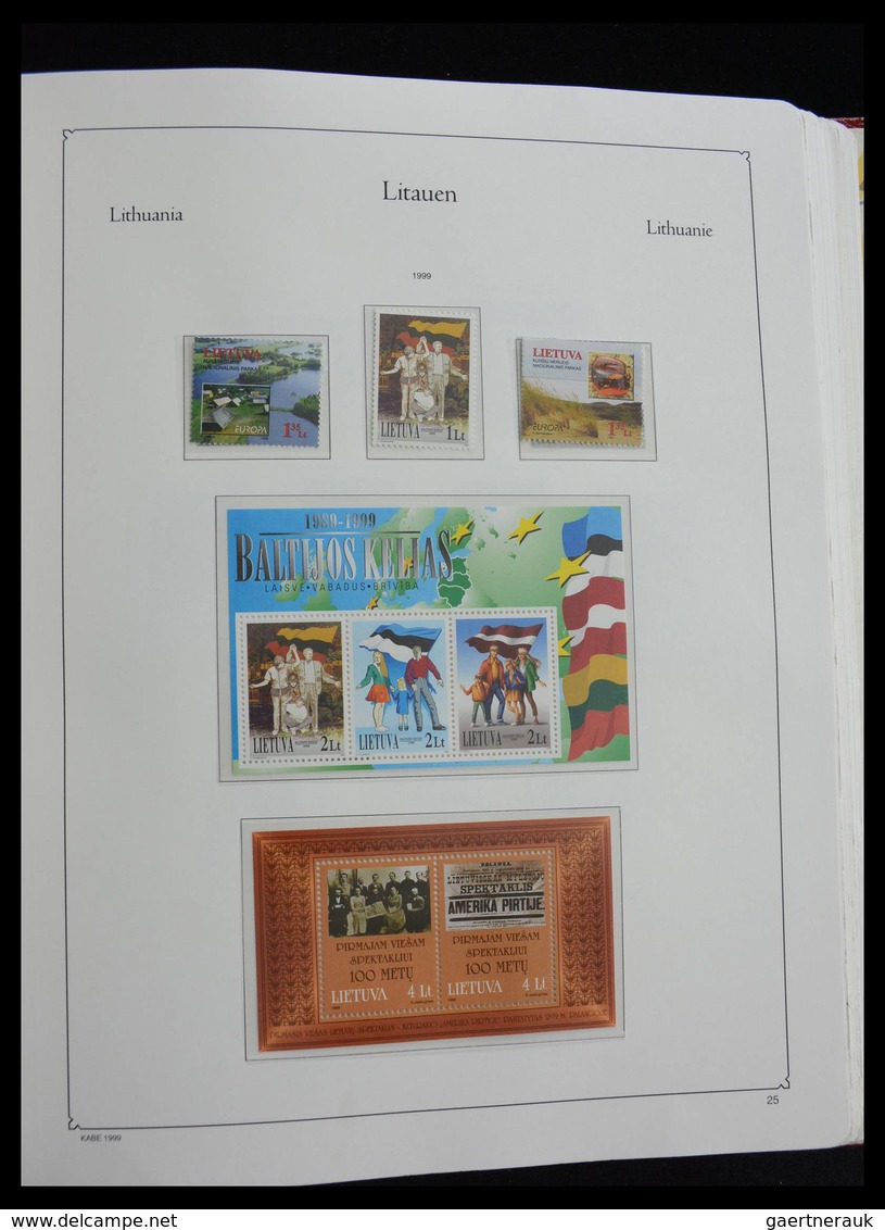 Litauen: 1918-2010: Well filled, MNH and mint hinged collection Lithuania 1918-2010 in Kabe album, i