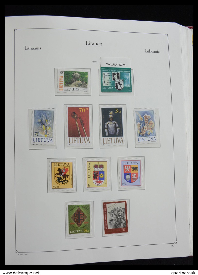 Litauen: 1918-2010: Well filled, MNH and mint hinged collection Lithuania 1918-2010 in Kabe album, i