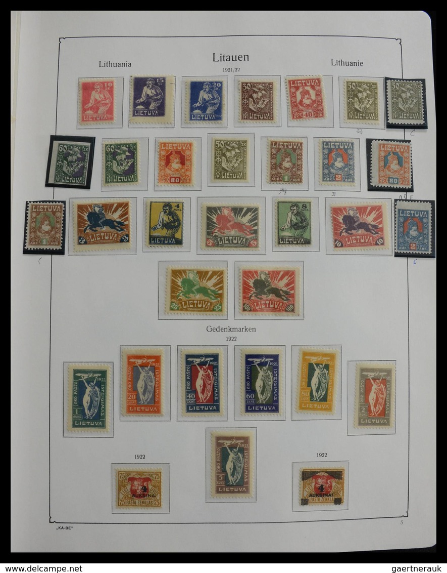 Litauen: 1918-2010: Well filled, MNH and mint hinged collection Lithuania 1918-2010 in Kabe album, i