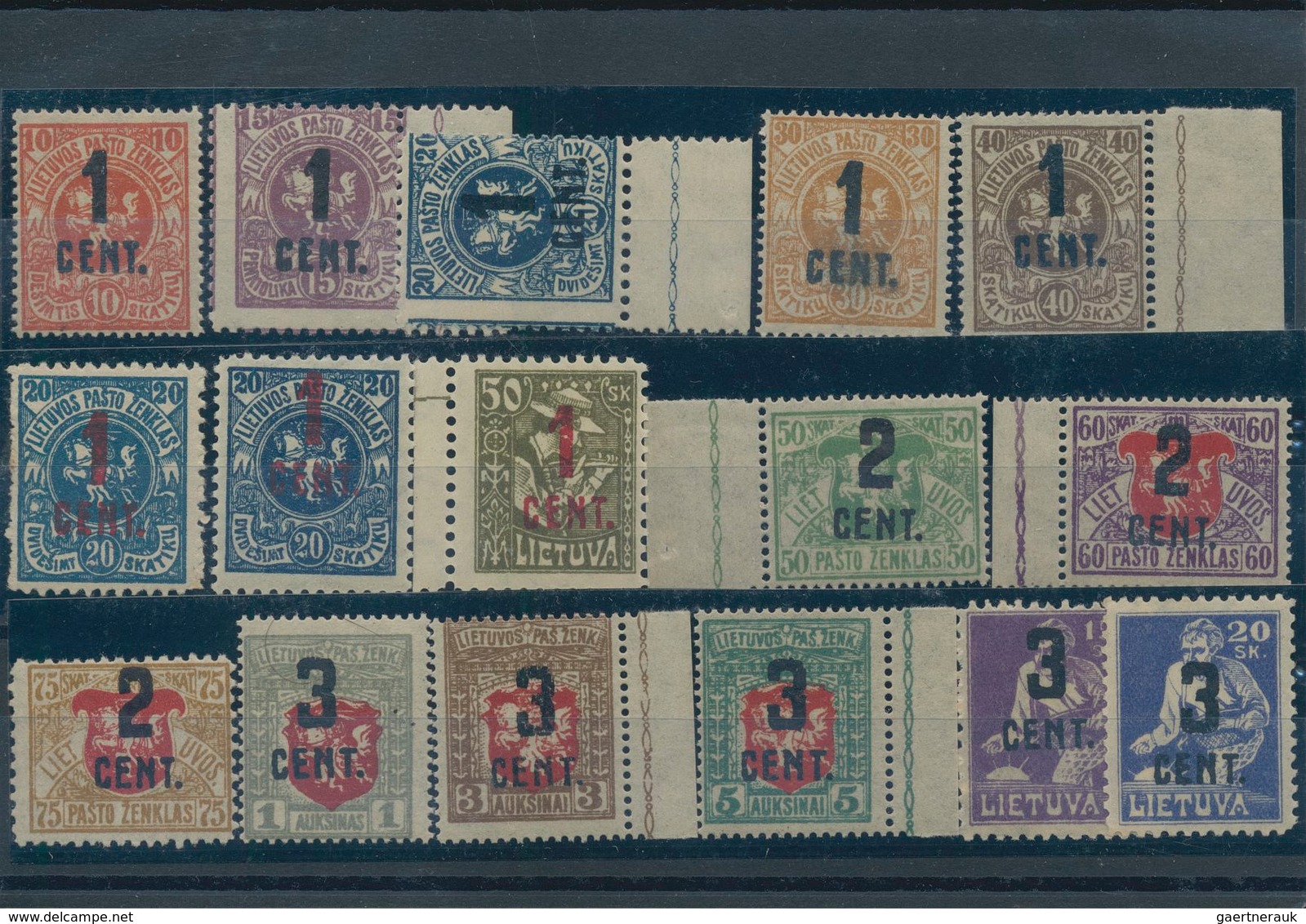 Litauen: 1919/1940, mainly mint holding on stockcards in two small binders, well sorted wtih many in