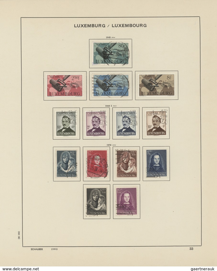 Luxemburg: 1852/1970, Mainly Used Collection On Ancient Schaubek Pages, Well Collected Throughout Wi - Sonstige & Ohne Zuordnung