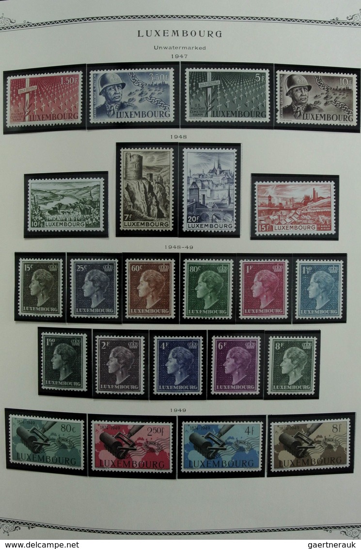 Luxemburg: 1852-2001: Very Well Filled, Mostly MNH And Mint Hinged Collection Luxembourg 1852-2001 I - Other & Unclassified