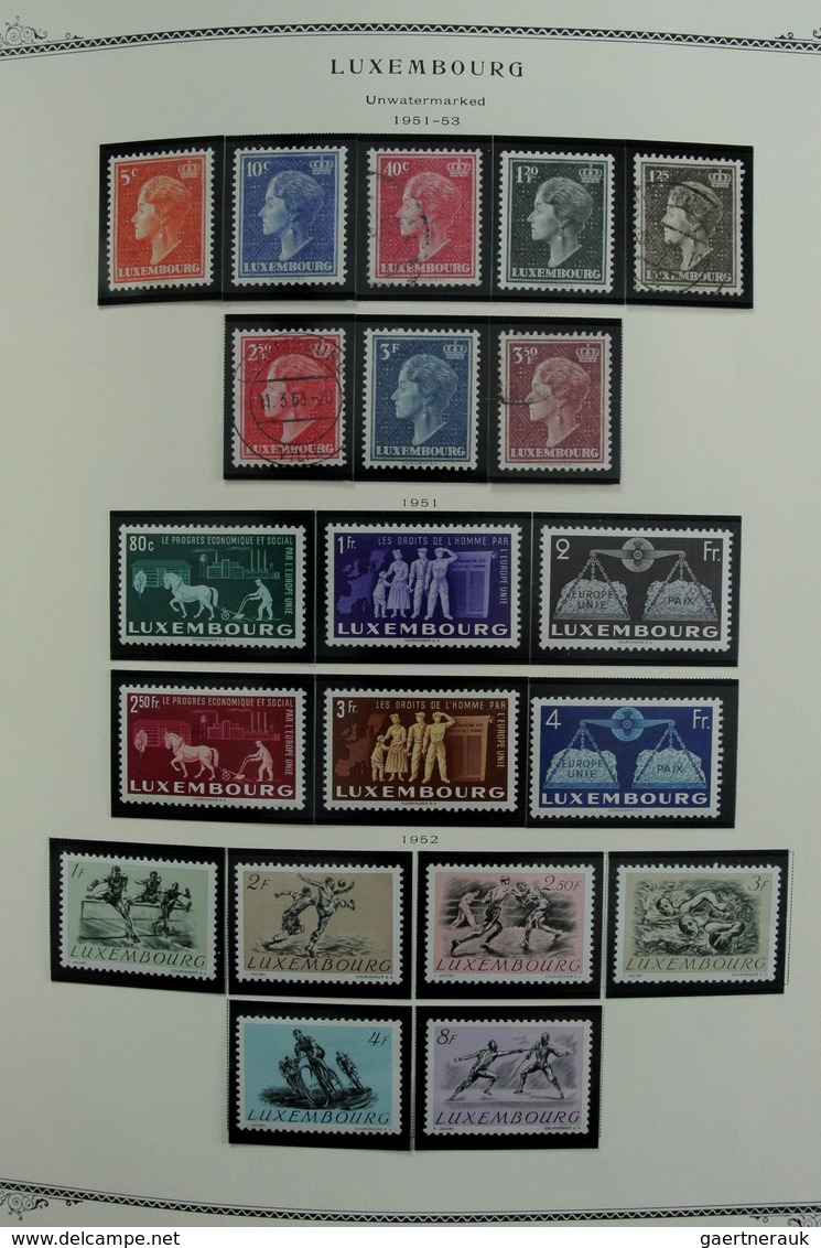 Luxemburg: 1852-2001: Very well filled, mostly MNH and mint hinged collection Luxembourg 1852-2001 i