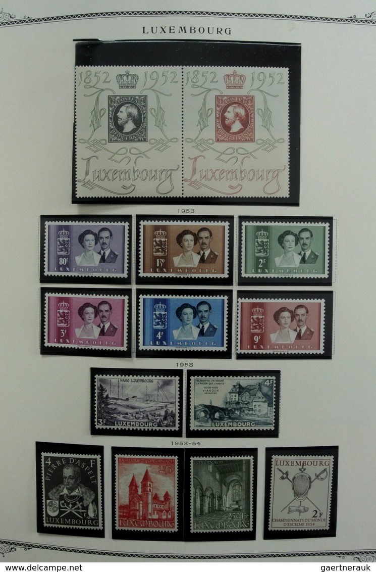 Luxemburg: 1852-2001: Very well filled, mostly MNH and mint hinged collection Luxembourg 1852-2001 i