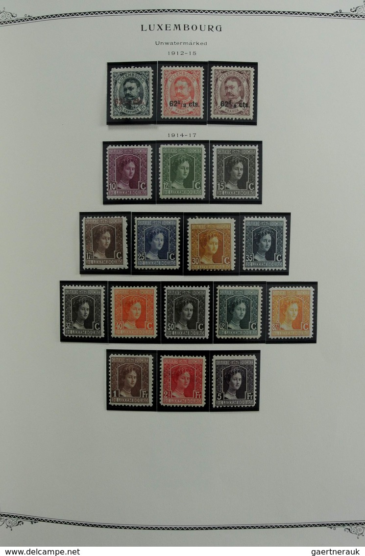 Luxemburg: 1852-2001: Very well filled, mostly MNH and mint hinged collection Luxembourg 1852-2001 i