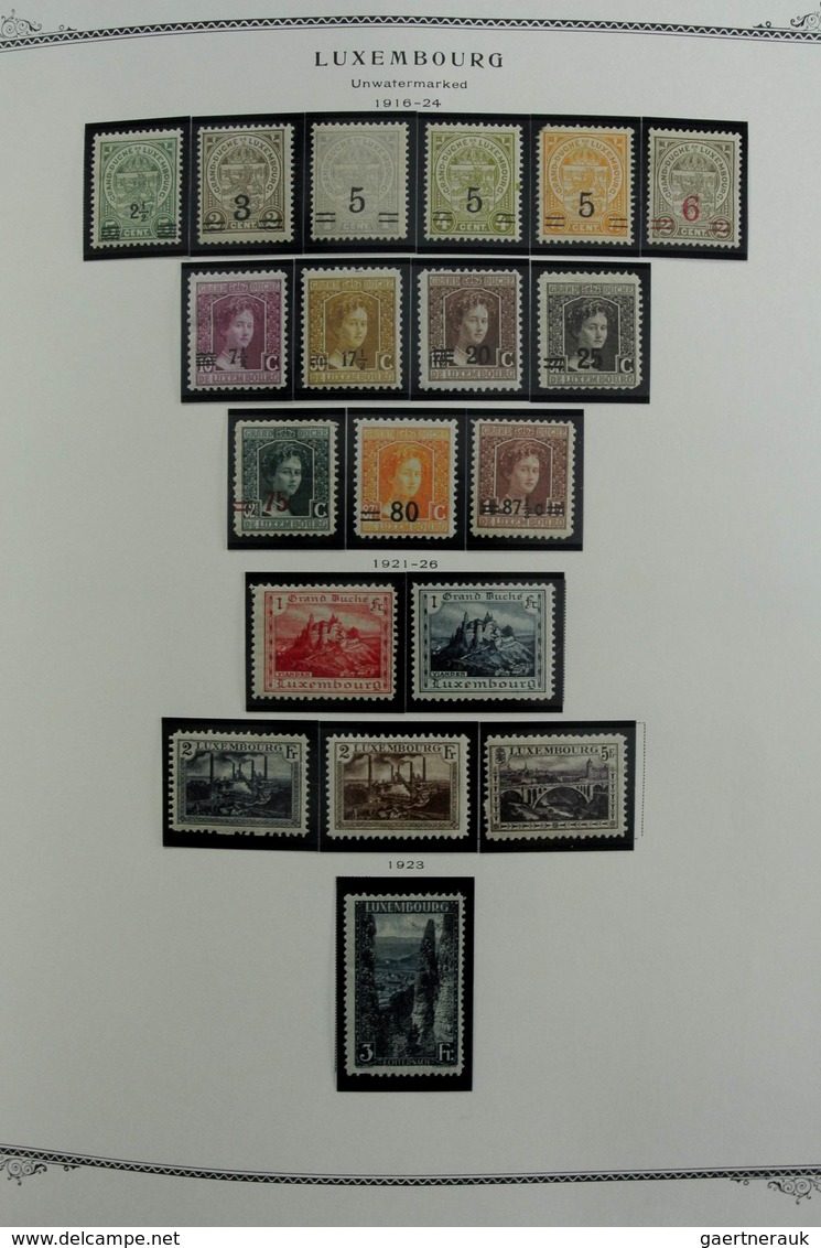Luxemburg: 1852-2001: Very well filled, mostly MNH and mint hinged collection Luxembourg 1852-2001 i