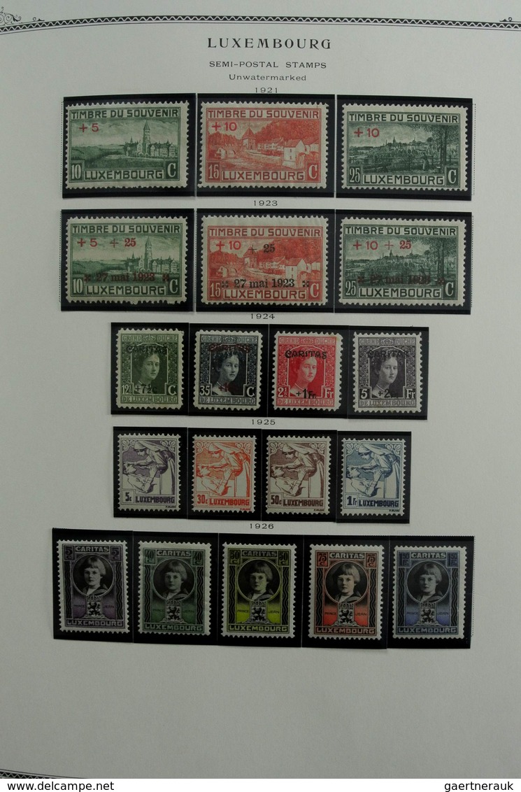 Luxemburg: 1852-2001: Very well filled, mostly MNH and mint hinged collection Luxembourg 1852-2001 i