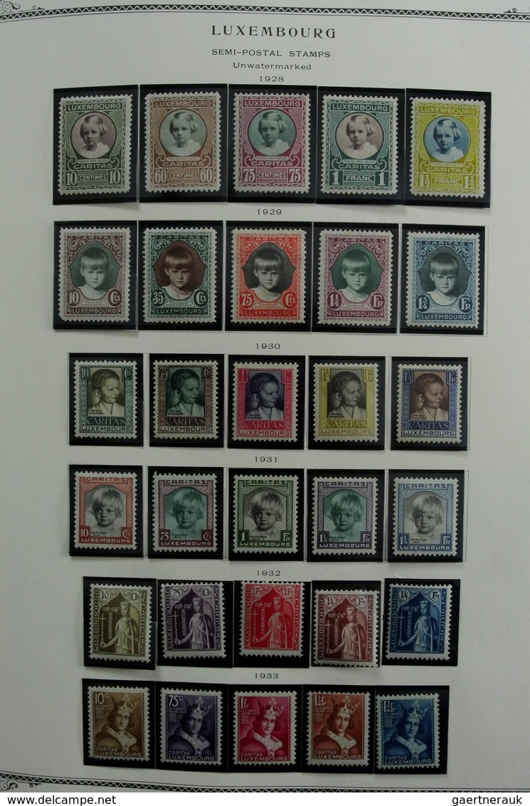 Luxemburg: 1852-2001: Very well filled, mostly MNH and mint hinged collection Luxembourg 1852-2001 i