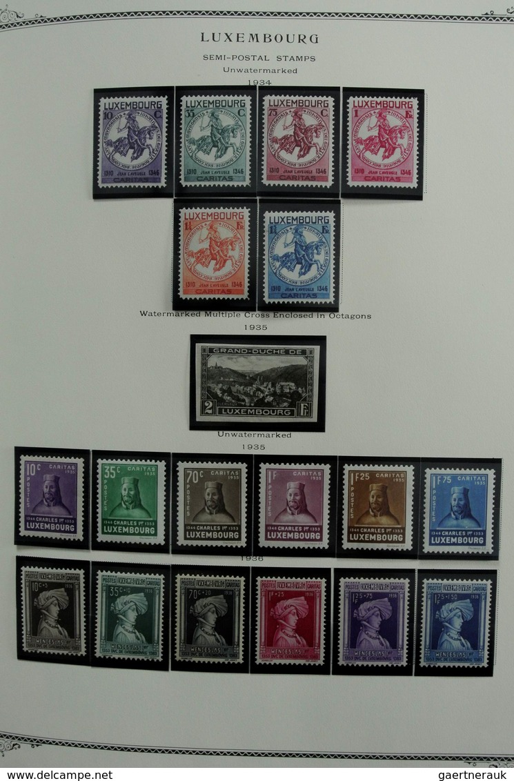 Luxemburg: 1852-2001: Very well filled, mostly MNH and mint hinged collection Luxembourg 1852-2001 i