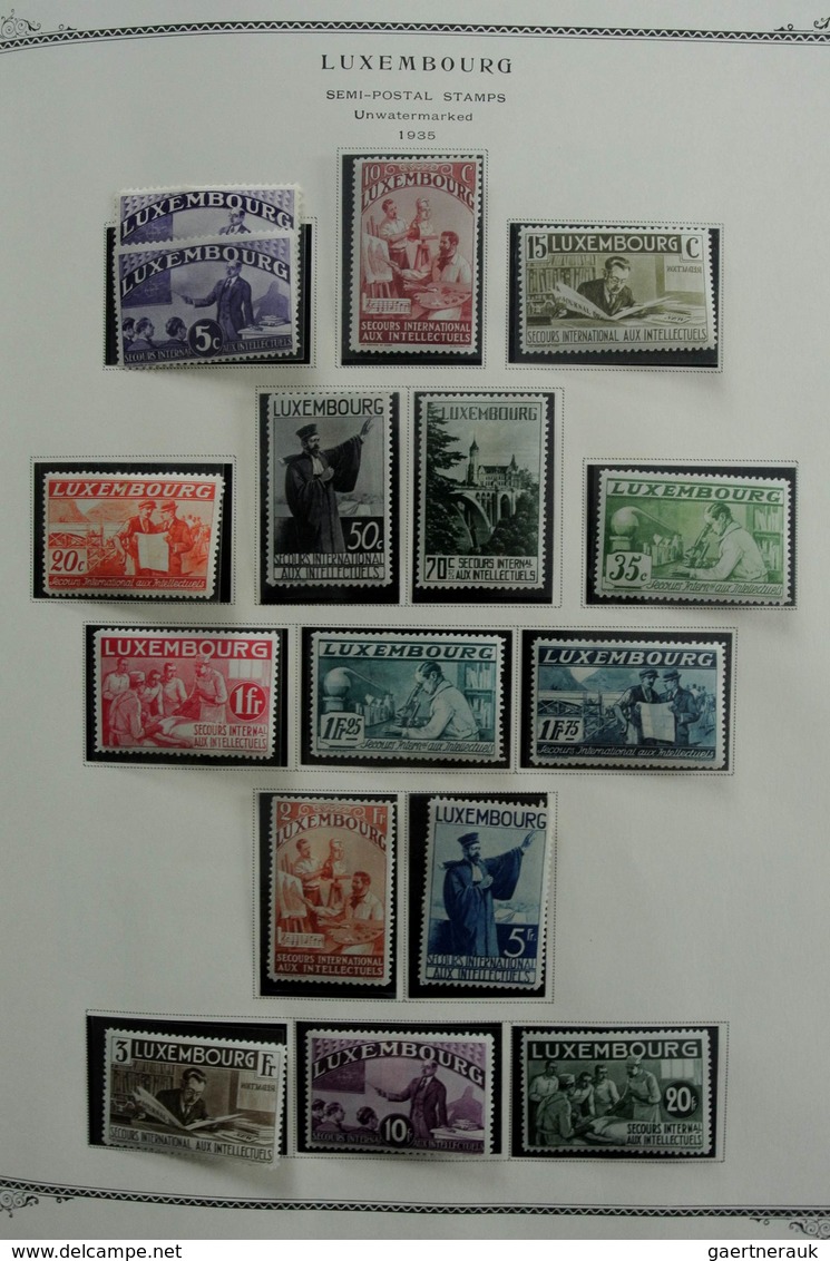 Luxemburg: 1852-2001: Very well filled, mostly MNH and mint hinged collection Luxembourg 1852-2001 i