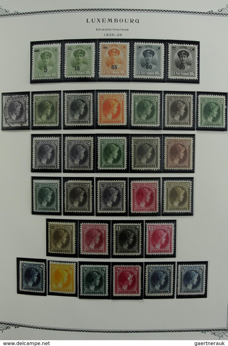 Luxemburg: 1852-2001: Very well filled, mostly MNH and mint hinged collection Luxembourg 1852-2001 i