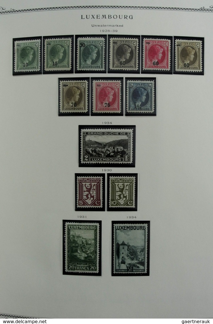 Luxemburg: 1852-2001: Very well filled, mostly MNH and mint hinged collection Luxembourg 1852-2001 i