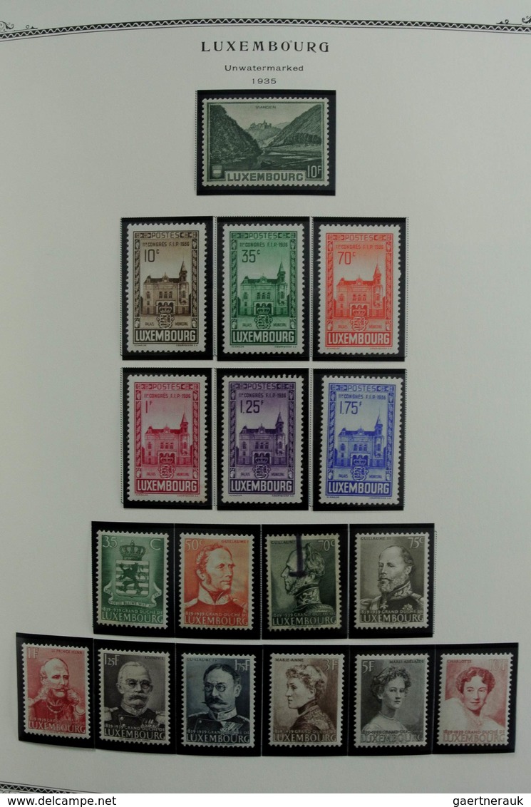 Luxemburg: 1852-2001: Very well filled, mostly MNH and mint hinged collection Luxembourg 1852-2001 i