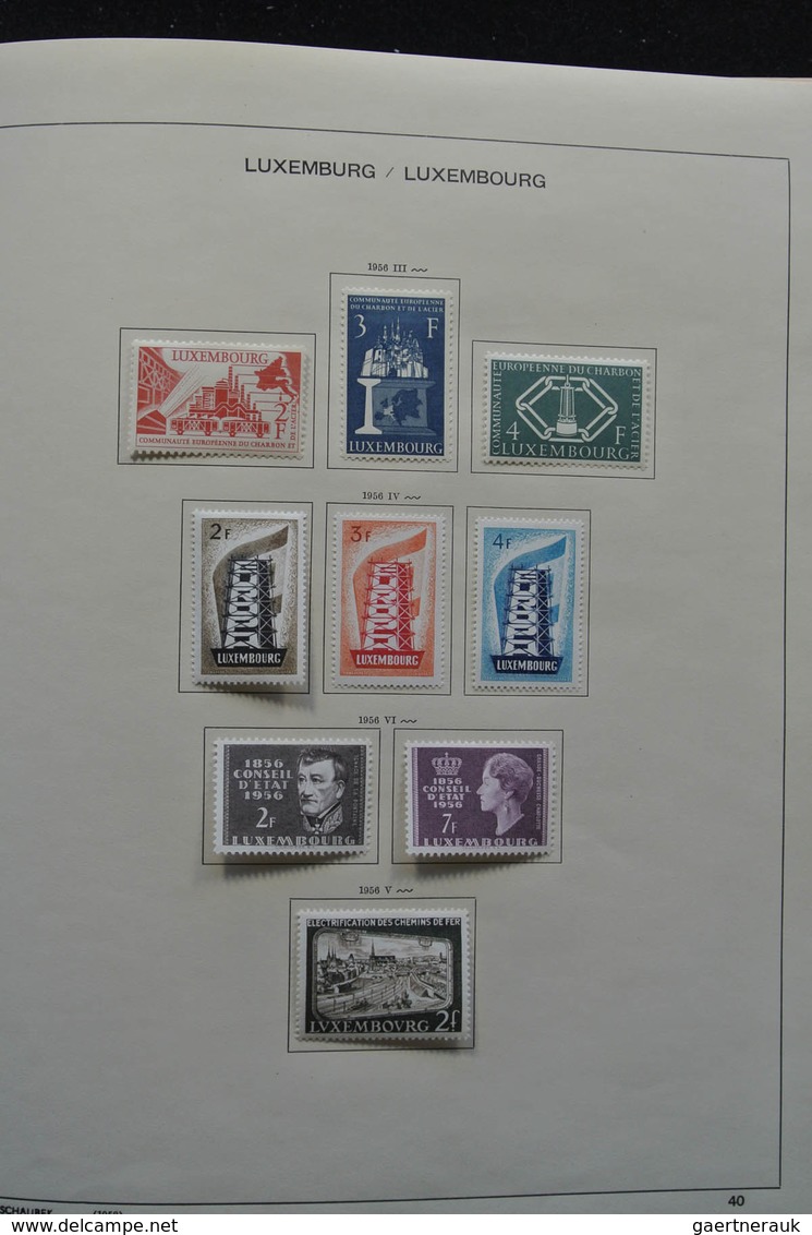 Luxemburg: 1875-1974: Well filled, mint hinged collection Luxembourg 1875-1974 in Schaubek album. Co