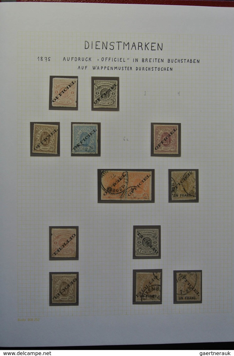 Luxemburg - Dienstmarken: 1875-1935: Very Well Filled, Mint Hinged And Used, Partly Double Collectio - Dienstmarken