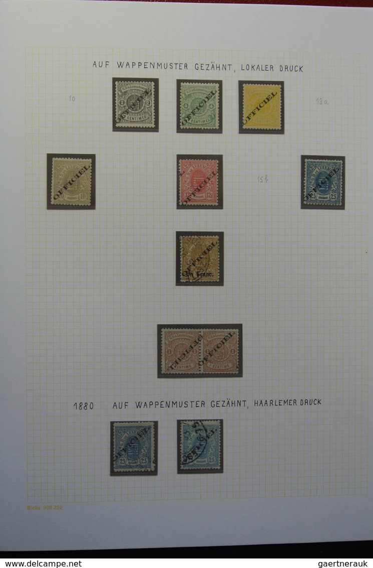 Luxemburg - Dienstmarken: 1875-1935: Very Well Filled, Mint Hinged And Used, Partly Double Collectio - Oficiales