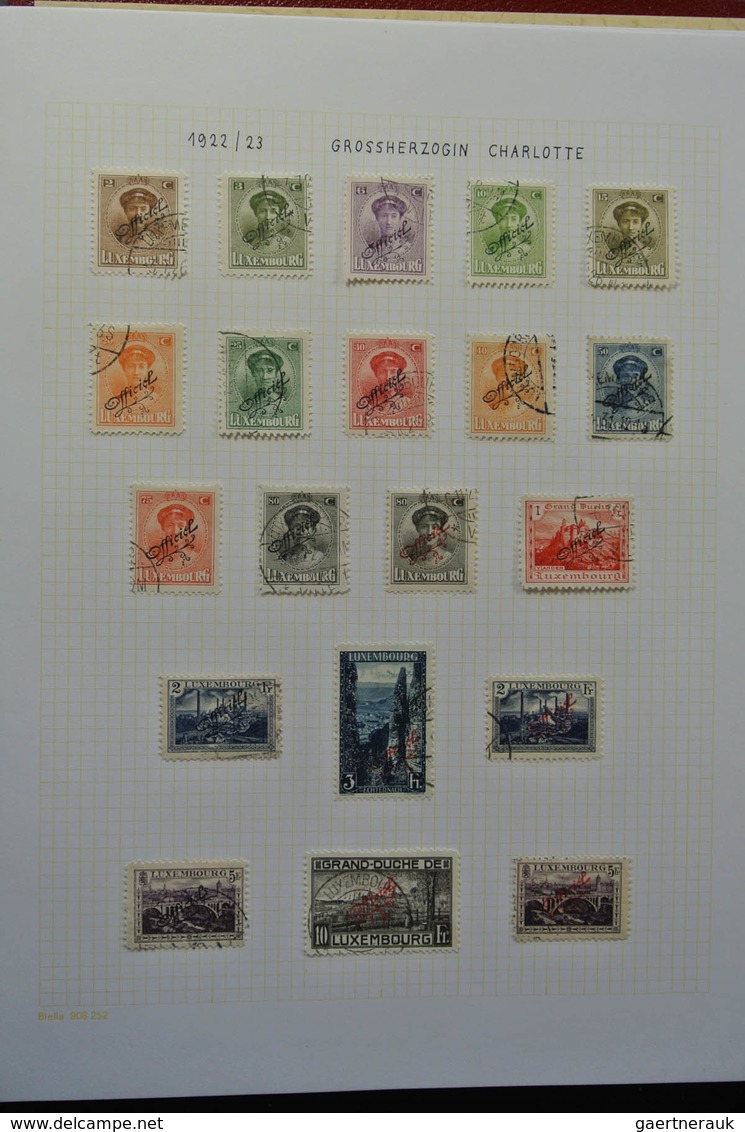 Luxemburg - Dienstmarken: 1875-1935: Very Well Filled, Mint Hinged And Used, Partly Double Collectio - Oficiales