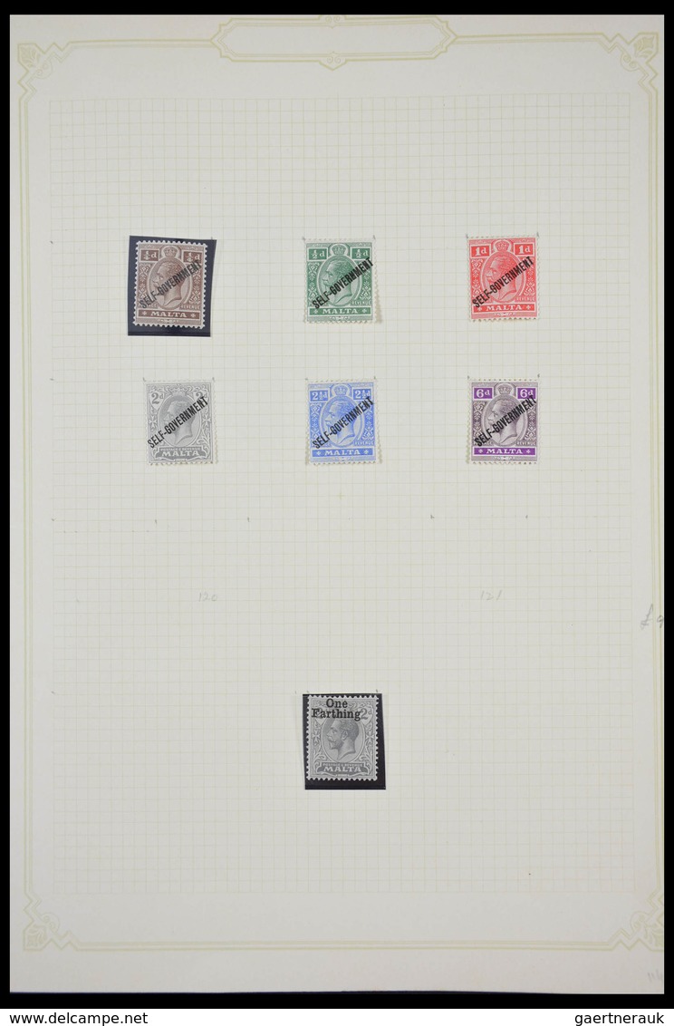 Malta: 1857-1972: Well filled, mint hinged and used, partly double collection Malta 1857 (!)-1972 in