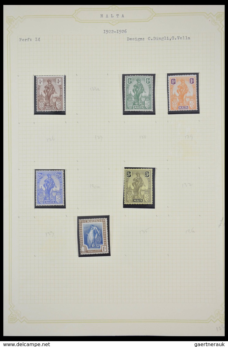 Malta: 1857-1972: Well filled, mint hinged and used, partly double collection Malta 1857 (!)-1972 in