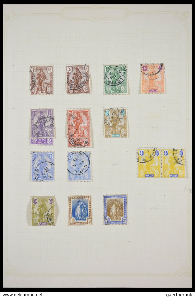 Malta: 1857-1972: Well filled, mint hinged and used, partly double collection Malta 1857 (!)-1972 in